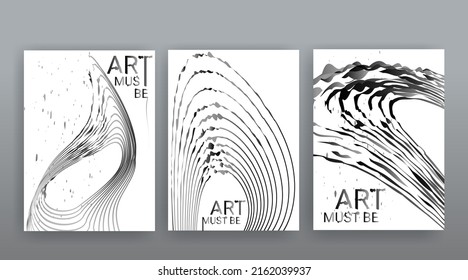 Simple is the best, ink splatter liquid paint splash in retro the 90s and 80s style. Aesthetic trendy creative line drawing. Nineties forever fashion style. Colorful geometric poster set. 