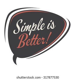 simple is better retro speech bubble