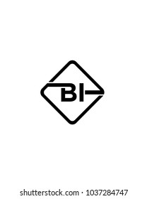 Simple BI initial Logo design template vector illustration