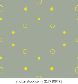 Simple bicolor circles, dots seamless pattern. 