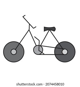 A simple bicycle with chain and gear 