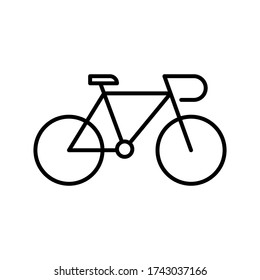 Einfaches Fahrraddesign, Ouline-Stil-Ikone