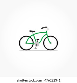 simple bicycle with green frame