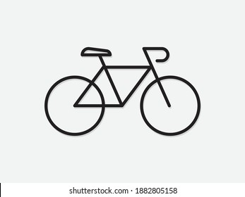 Simple bicycle icon isolated on white background. Outline style of bicycle icon vector
