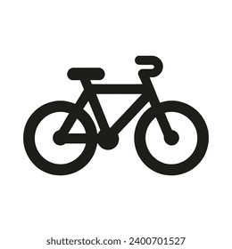 Simple bicycle icon isolated. Vector illustration