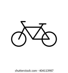 Simple bicycle icon on white background. Vector illustration