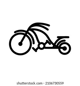 simple bicycle icon in outline style