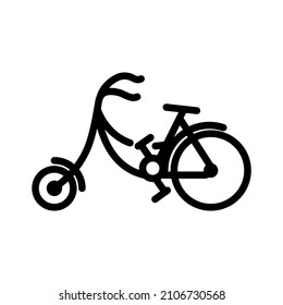 simple bicycle icon in outline style