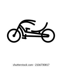 simple bicycle icon in outline style