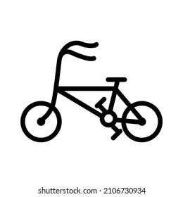 simple bicycle icon in outline style