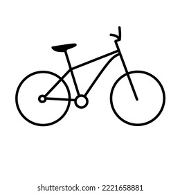 Simple bicycle icon outline vector