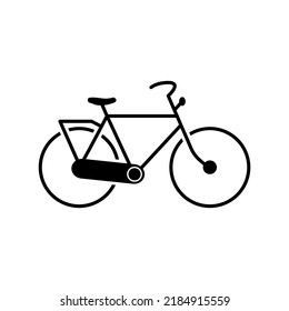 Simple Bicycle Icon, Vector Illustration 
