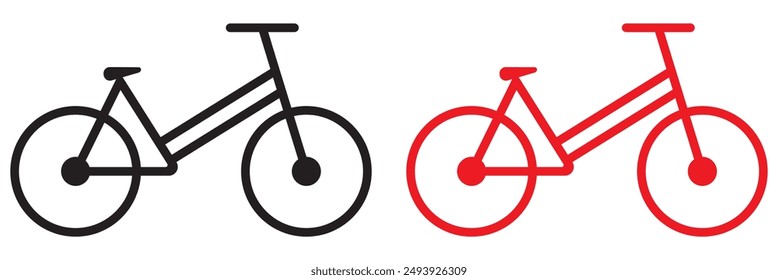 Simple Bicycle Icon in Vector Style.