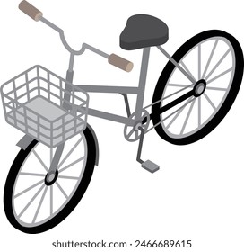 Simple bicycle illustration (shopping, commuting, commuting)