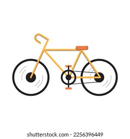 simple bicycle isolated vector illustration