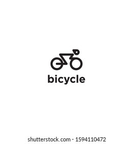 simple bicycle line logo editable vector