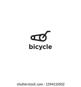 simple bicycle line logo editable vector