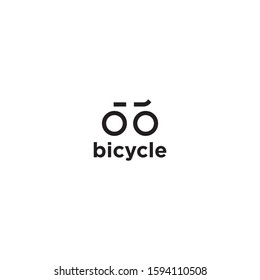 simple bicycle line logo editable vector