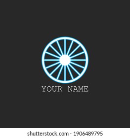 vector modificable del logotipo de la línea de bicicleta simple