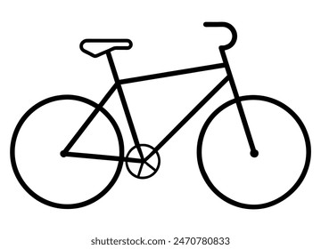 Simple bicycle outline isolated icon. Vector illustration
