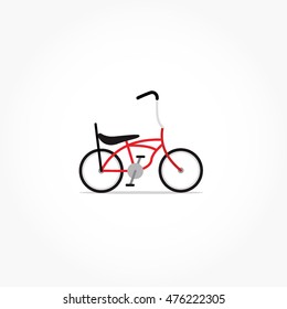 simple bicycle with red frame