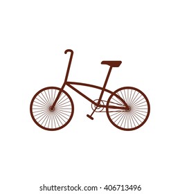 Simple bicycle silhouette. Bicycle icon or illustration