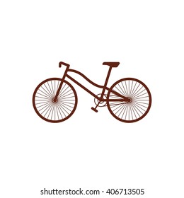 Simple bicycle silhouette. Bicycle icon or illustration