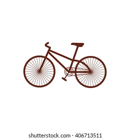 Simple bicycle silhouette. Bicycle icon or illustration