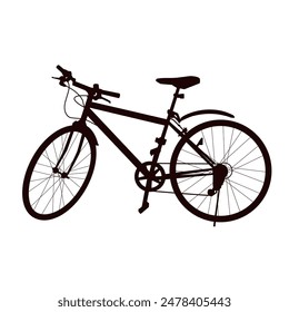 Simple bicycle (sport bike) silhouetteSimple bicycle (sport bike) silhouette, Vector illustration