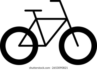 Simple Bicycle Transportation Silhouette Icon