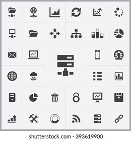 Ícones de big data simples definidos. Ícones universais de big data para usar para web e interface móvel, conjunto de elementos básicos de big data