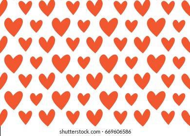 Simple big red heart pattern