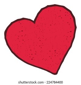 Simple big red heart - vector icon