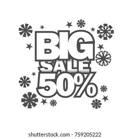 simple big sale with white and gray. This color can be mixed with any color and any place