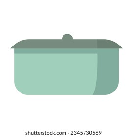 Simple big saucepan in flat style. Objects Are Repainted.