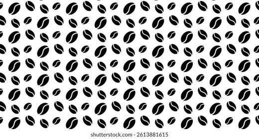 simple big, small coffee beans pattern design.