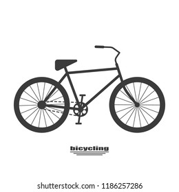 Simple bike icon for your design. 10 eps