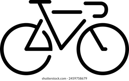 Vector de logotipo simple de la línea de bicicleta