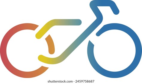 Simple Bike Line Logo vector