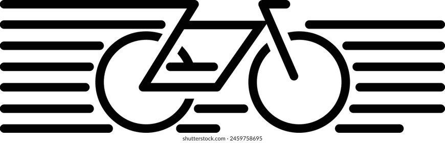 Simple Bike Line Logo Vektorgrafik