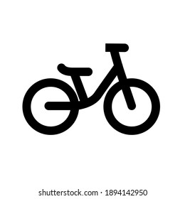 Simple Bike Line Outline Vector Icon Illustration Design Isolated Background