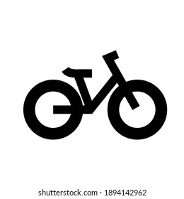 simple bike line outline vector icon illustration design isolated background