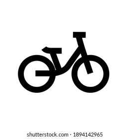 einfache Fahrradlinie, Vektorsymbol-Design einzeln auf Hintergrund