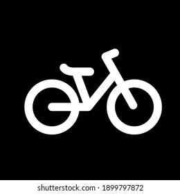 diseño simple de la línea de la bicicleta contorno vectorial ilustración de icono fondo aislado