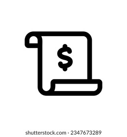 Simple Bill icon. The icon can be used for websites, print templates, presentation templates, illustrations, etc