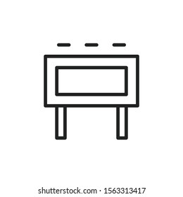 Simple billboard line icon. Stroke pictogram. Vector illustration isolated on a white background. Premium quality symbol. Vector sign for mobile app and web sites.