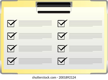 Simple binder and checkmark illustration