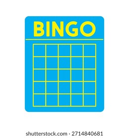 simple bingo card template vector design illustration