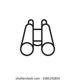 Simple binoculars line icon. Stroke pictogram. Vector illustration isolated on a white background. Premium quality symbol. Vector sign for mobile app and web sites.