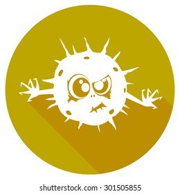 simple biohazard icon. vector illustration